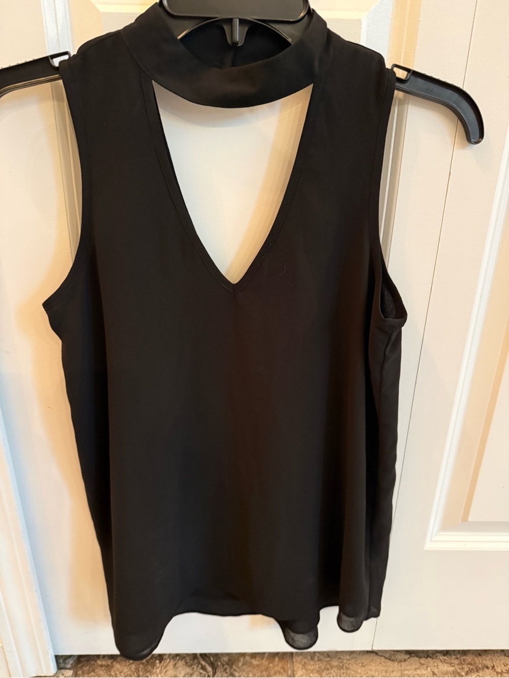 My Michelle Black Sleeveless Choker V-Neck Camisole
